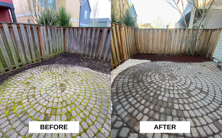 Paver Pressure Washing Beaverton Oregon Before & After