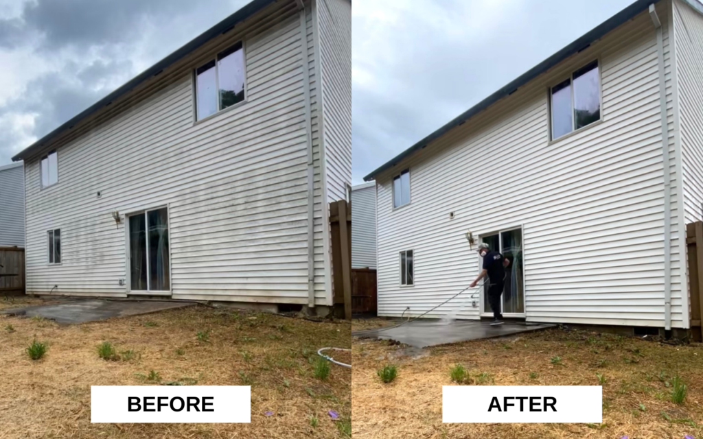 House Soft Washing Portland Oregon Before & After