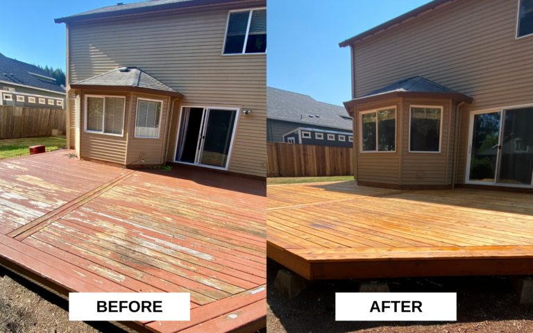 Deck Restoration Tigard Oregon Before & After